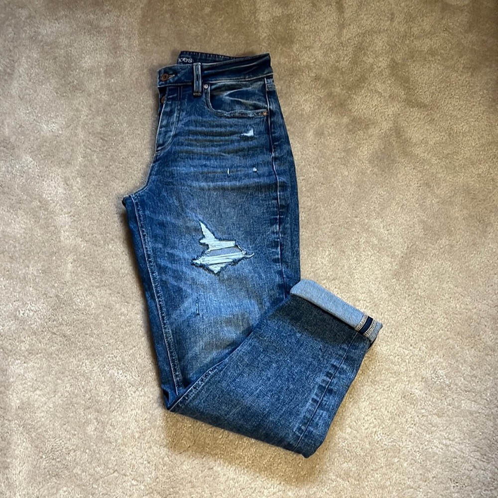 Maurice’s High Rise Destructed Boyfriend Jean